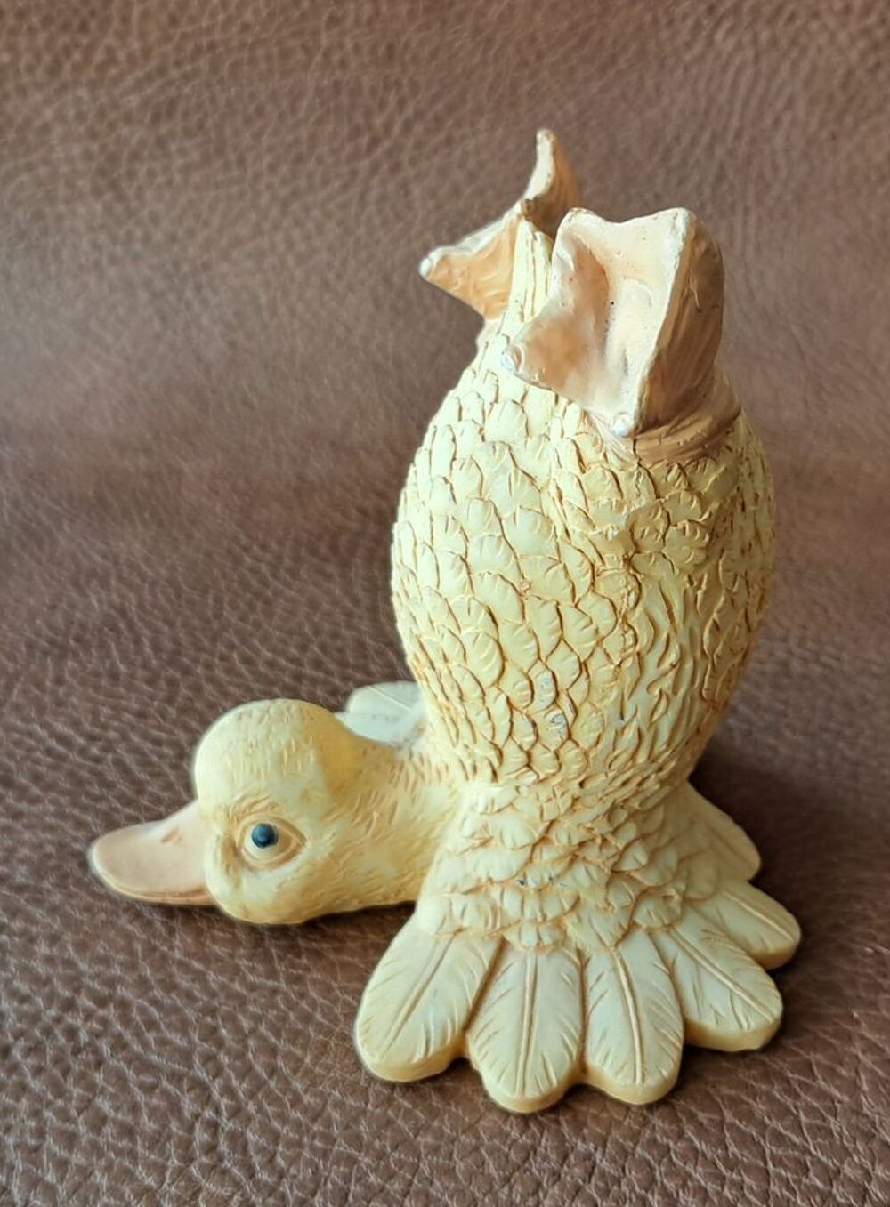 lot de 4 canards humoristiques en r&eacute;sine jaune
d&eacute;taill&eacute;s Décoration