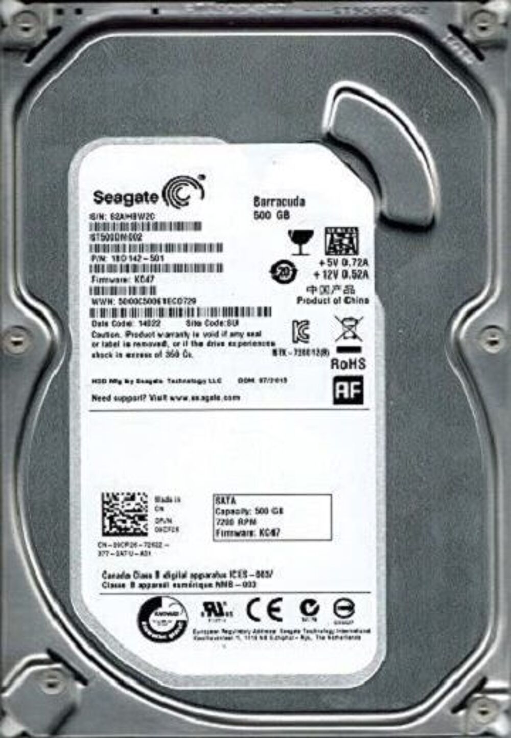 Disque dur Seagate Barracuda ST500DM002 - 500GO Matériel informatique