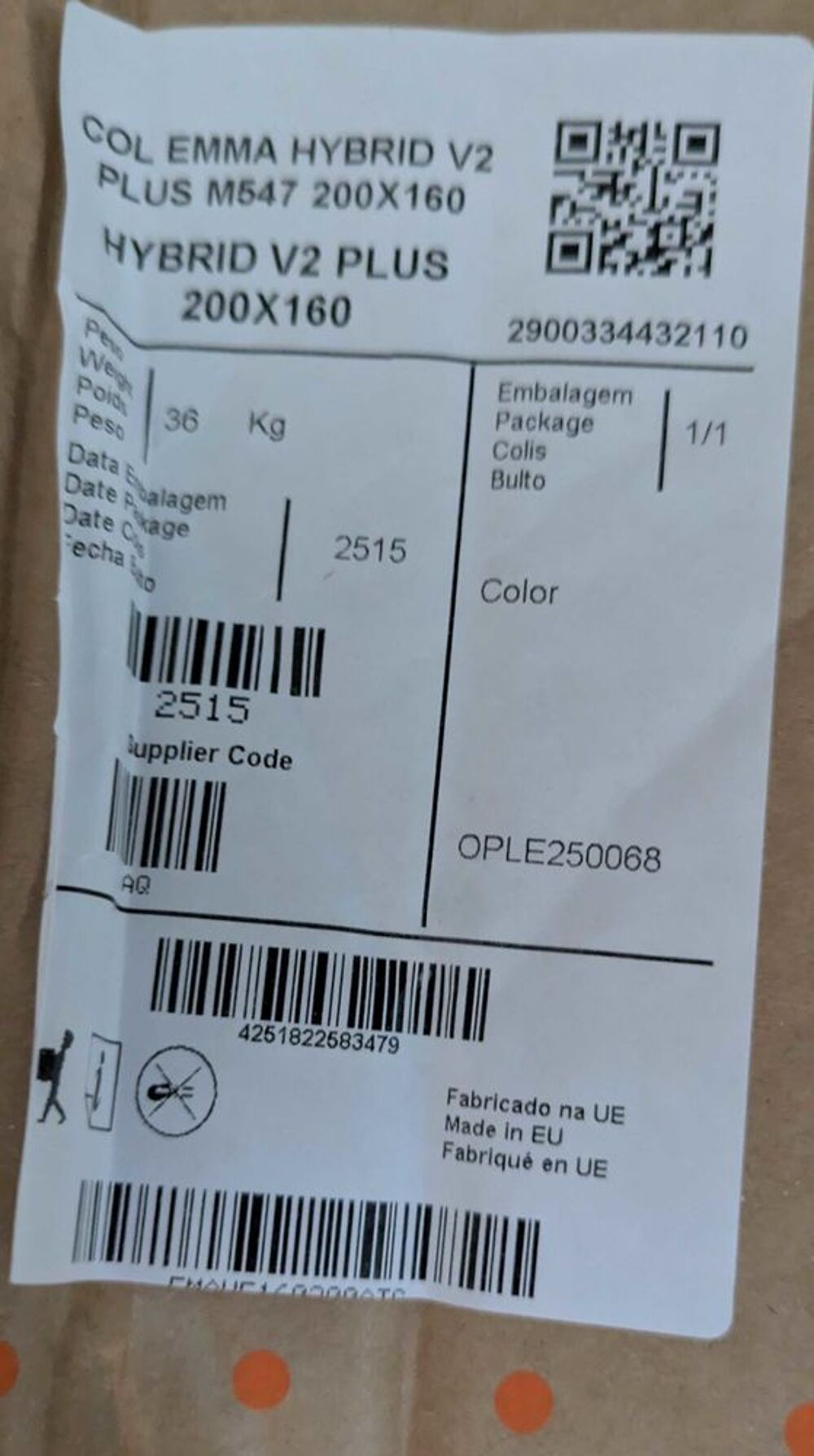 Matelas emma 160*200 hybride v2 plus Meubles