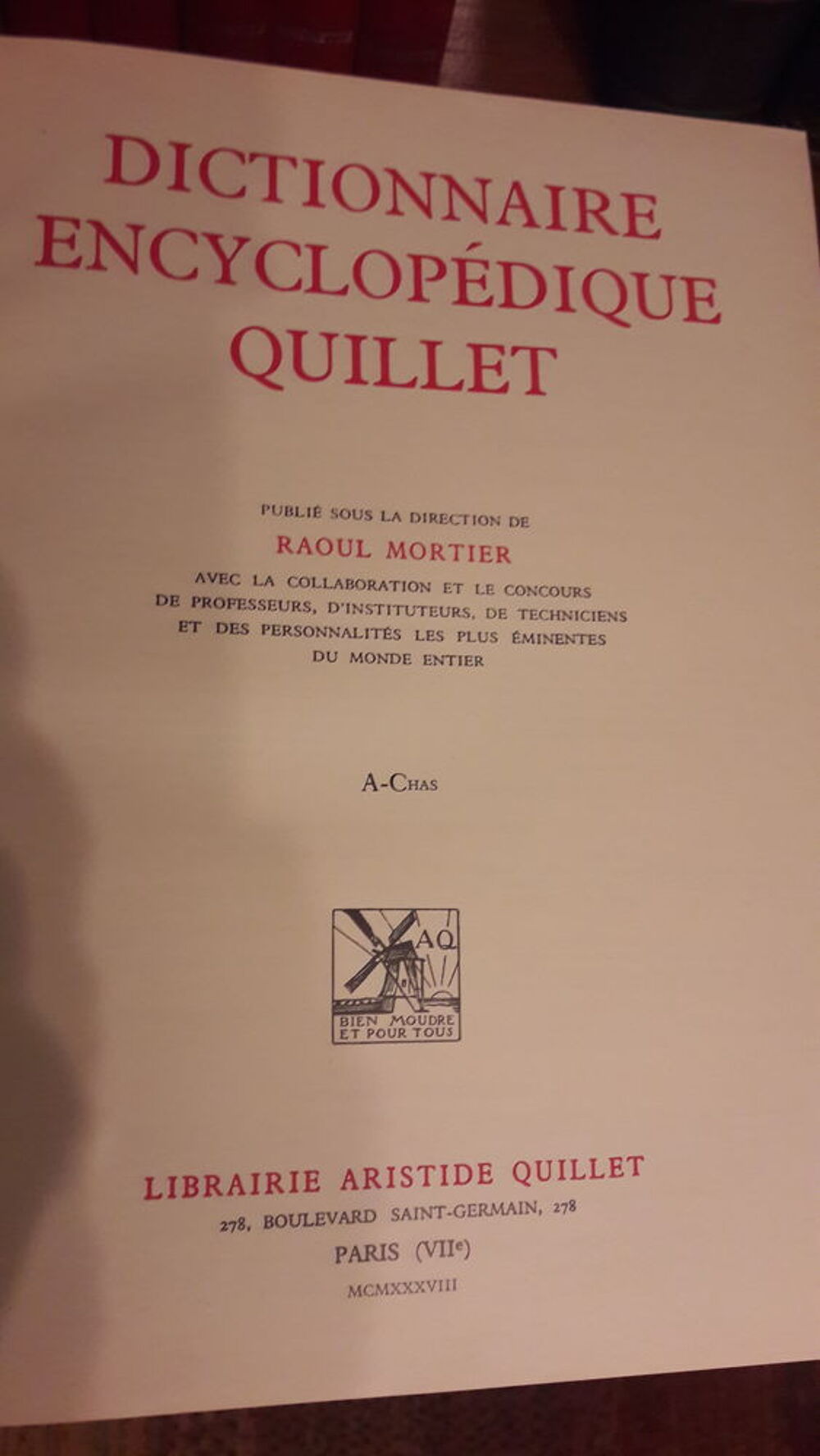 Dictionnaire QUILLET en 6 volumes Livres et BD