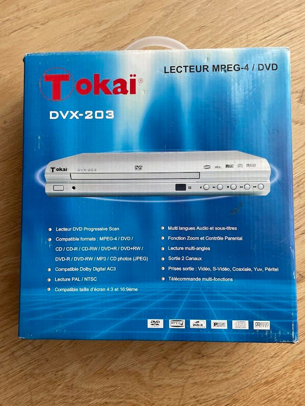 Lecteur DVD TOKAI MPEG-4, Mod&egrave;le DVX-203 DVD et blu-ray