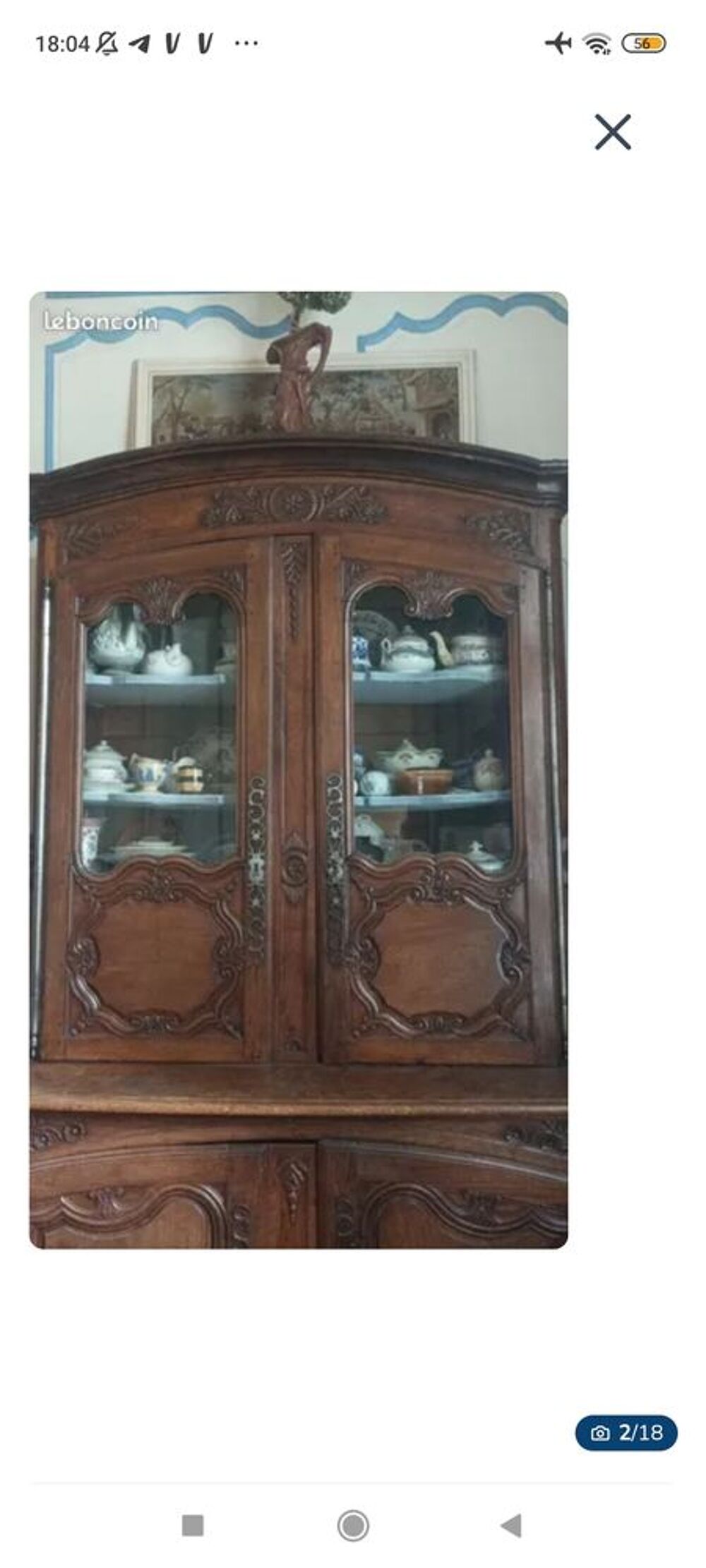 Magnifique meuble tr&egrave;s ancien ( vitrine, bahut, armoire ) Meubles