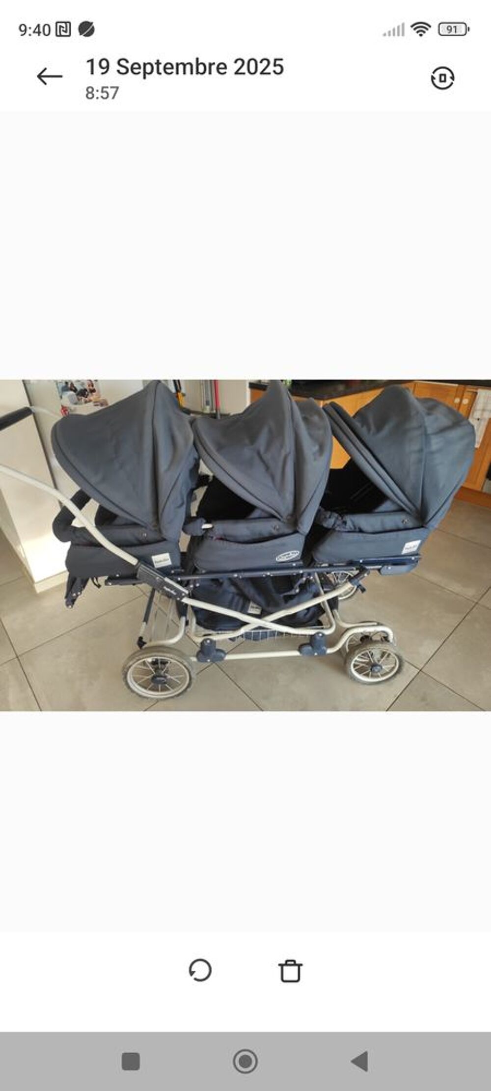 Poussette triple inglesina Pu�riculture