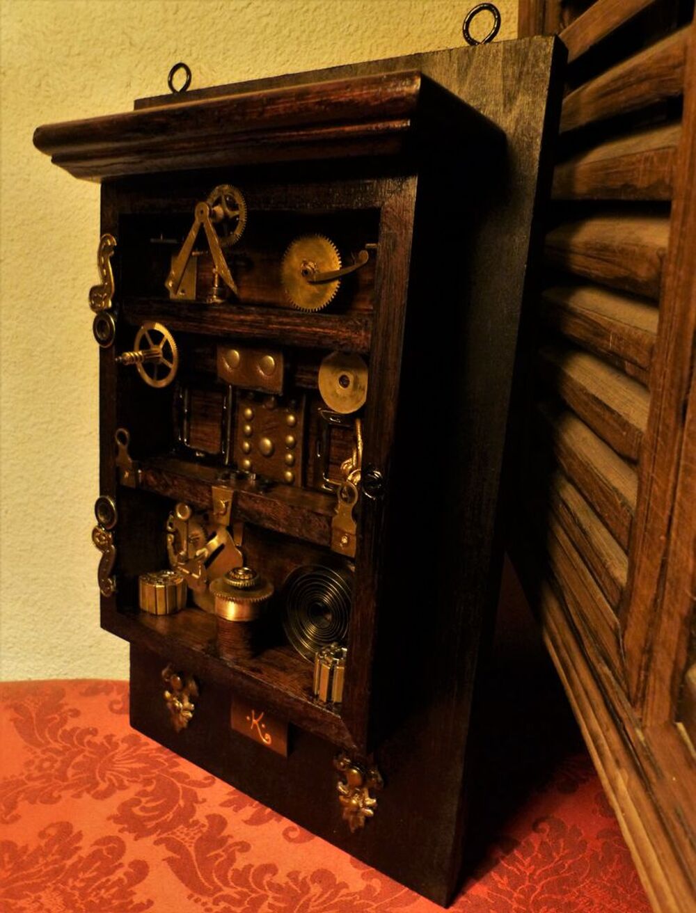 Petit Cabinet de Curiosit&eacute;s "BRASS WORKSHOP" Steampunk Décoration