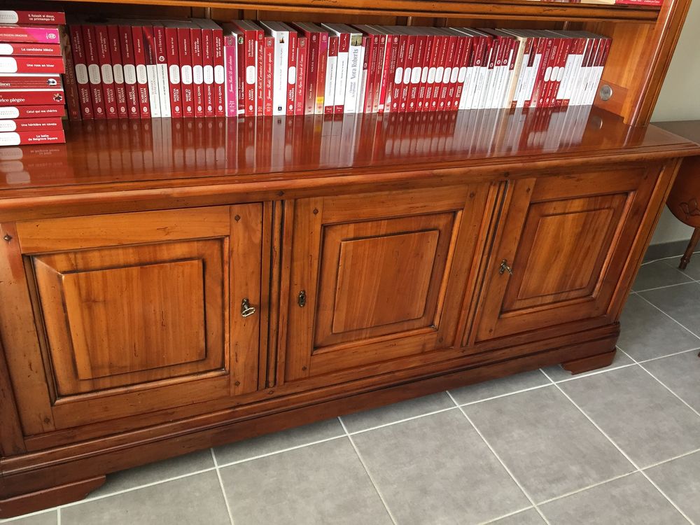 RECHERCHE BIBLIOTHEQUE OUVERTE sans portes haut MERISIER TBE Meubles