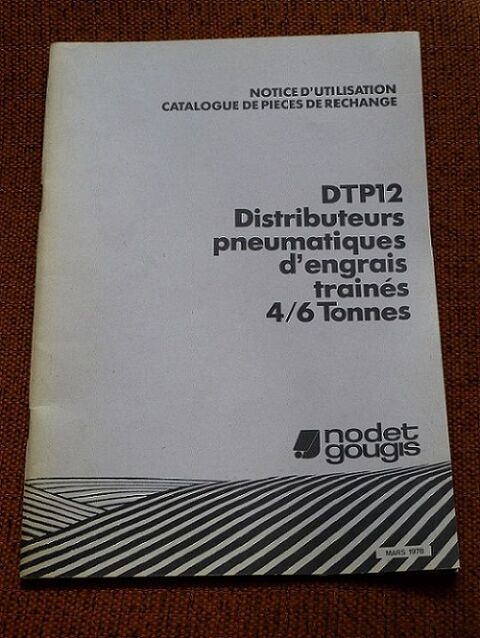 Notice d'utilisation  distributeur d'engrais NODET DTP 12 40 10290 Marcilly-le-hayer