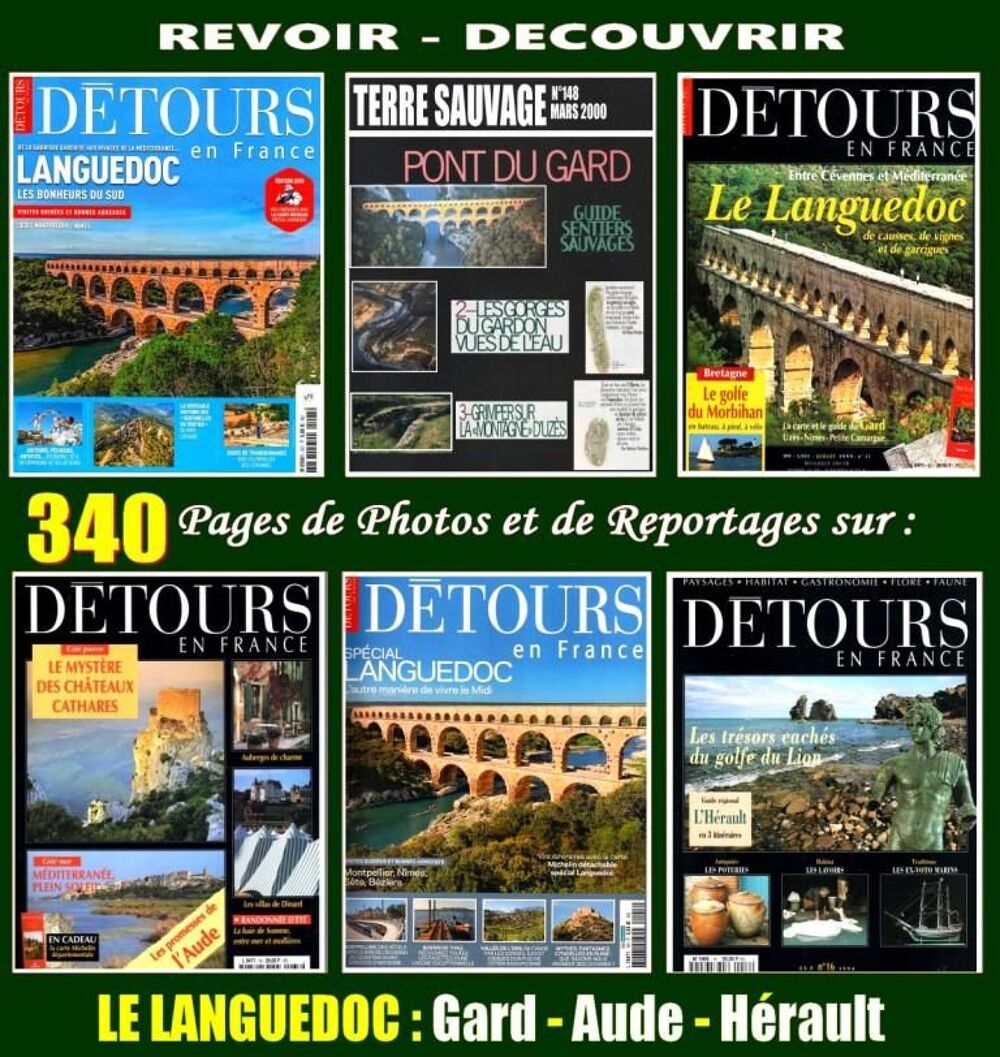 visiter LE LANGUEDOC - H&eacute;rault - Gard - AUDE Livres et BD