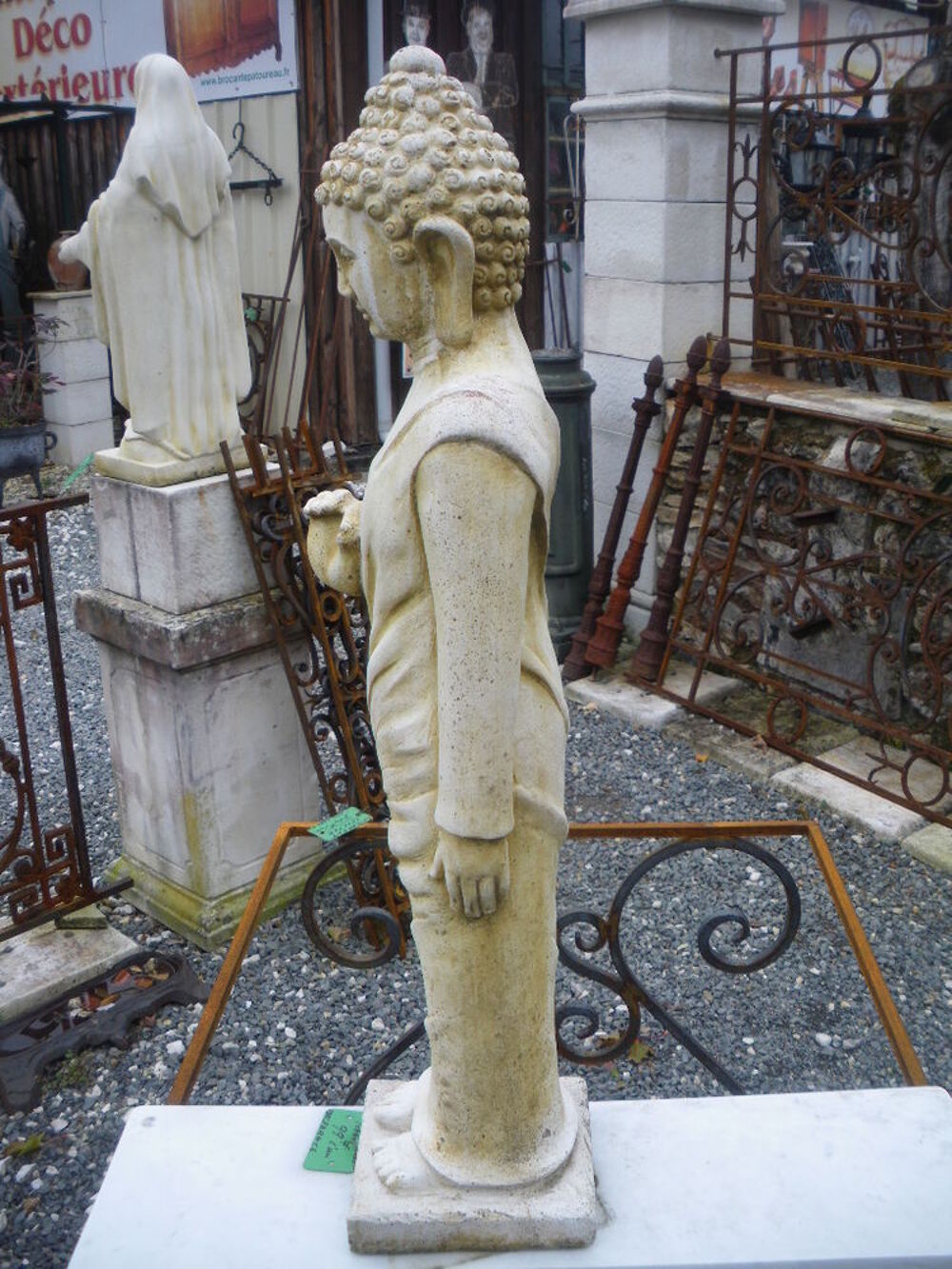 Statue, Bouddha debout en pierre Décoration