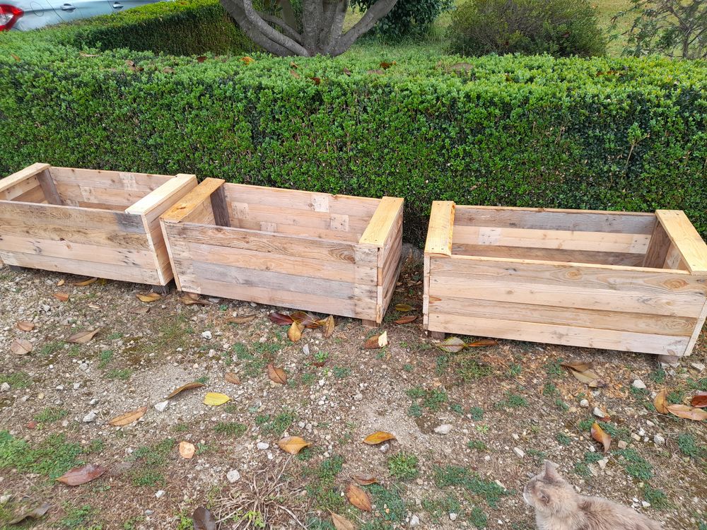 Caches clim en bois recycl&eacute; Jardin