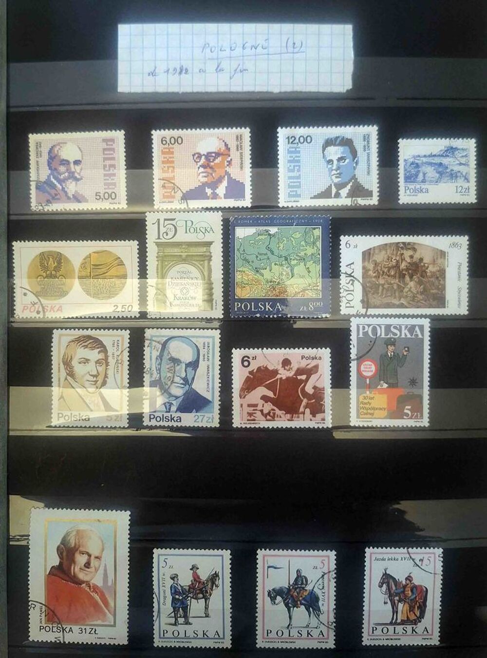 S&eacute;rie de timbres de collection de Pologne D 