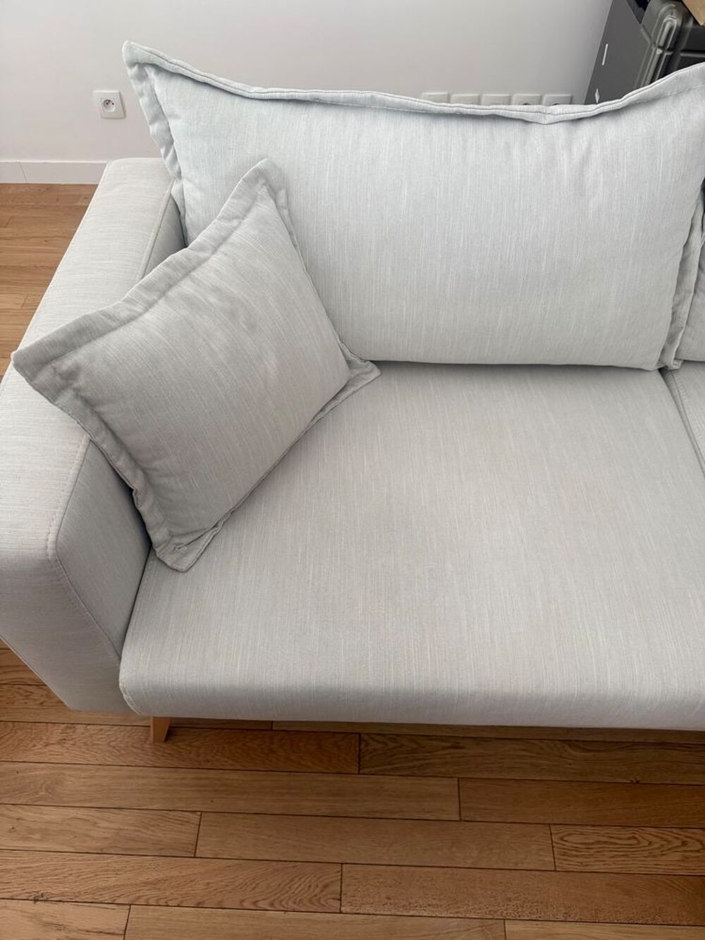 Canap&eacute; 3 places beige &eacute;cru ? 198 cm ? tr&egrave;s confortable Meubles