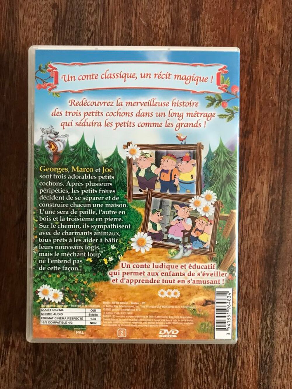 DVD enfants " Les 3 petits cochons " Jeux / jouets