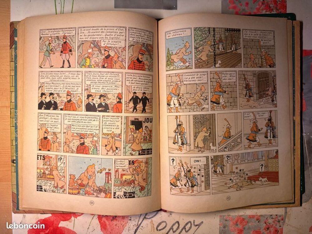 Le sceptre d'Ottokar - Tintin EO Couleurs B1-TTBE Livres et BD