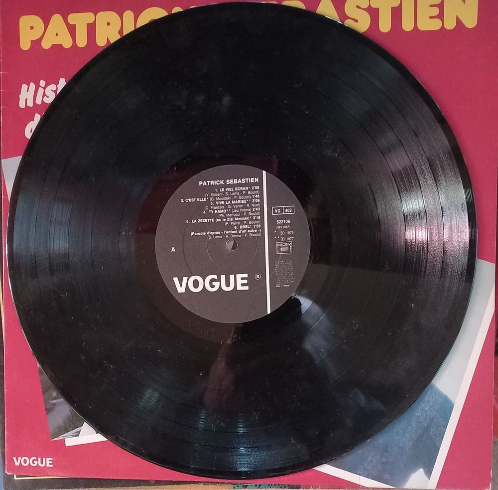 PATRICK SEBASTIEN / DISQUE VYNIL 33 TOURS CD et vinyles