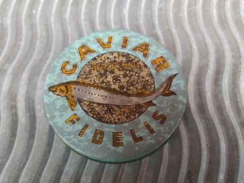 Ancienne Boite Publicitaire Caviar Fidelis Malassol New-York 55 Loches (37)