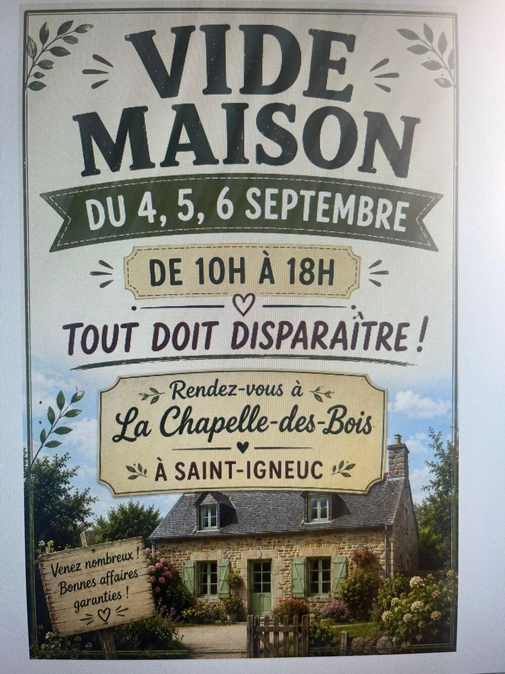 Vide maison Vide jardin