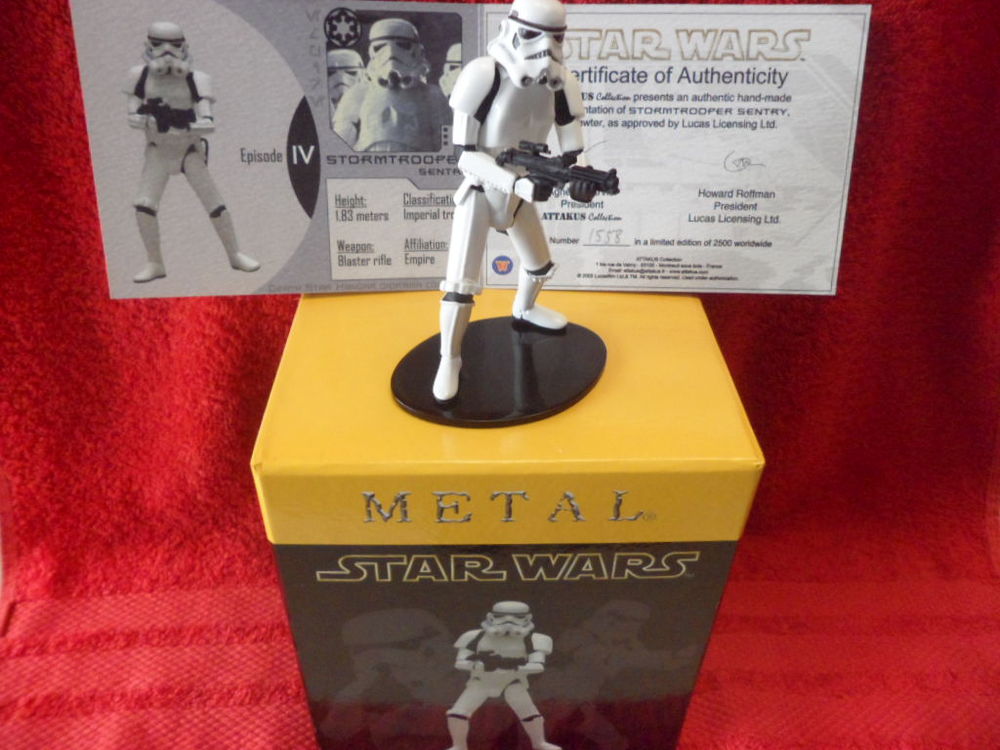 Figurine Star Wars Stormtrooper Sentry en m&eacute;tal Ed limit&eacute;e Jeux / jouets