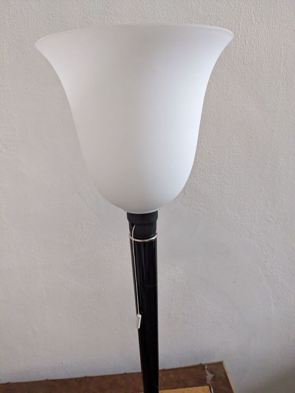 Lampe art d&eacute;co MAZDA LITA en acier LAQU&Eacute; NOIRE craquel&eacute; &eacute;cai Décoration