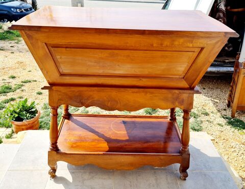 Ptrin meuble TV, bar, style provenal en noyer avec miroir 450 Saint-Jean-de-Crieulon (30)