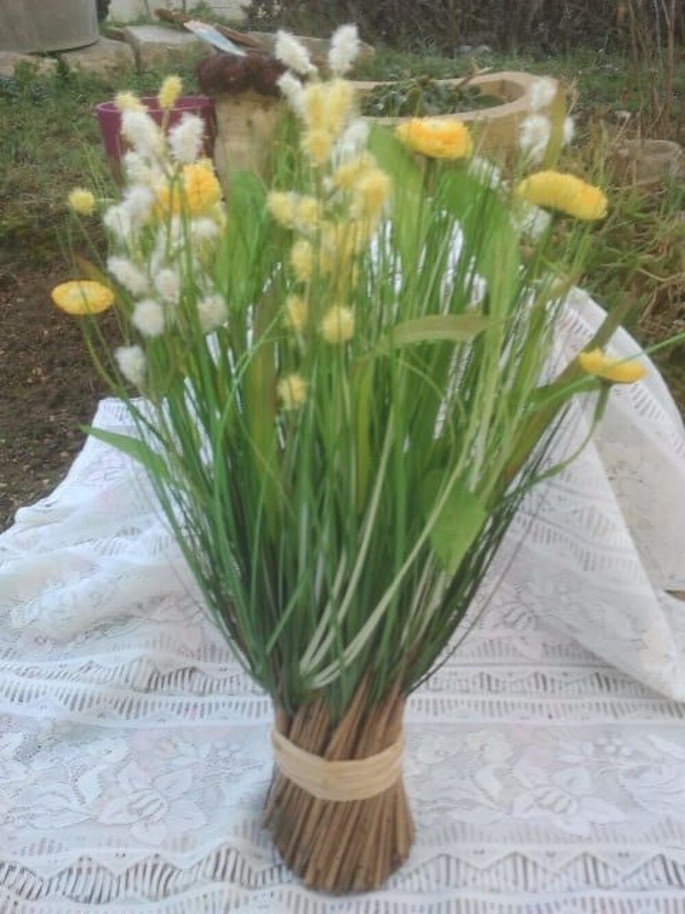 Bouquet de Gramin&eacute;es Artificielles d'Ornement - Neuf Décoration