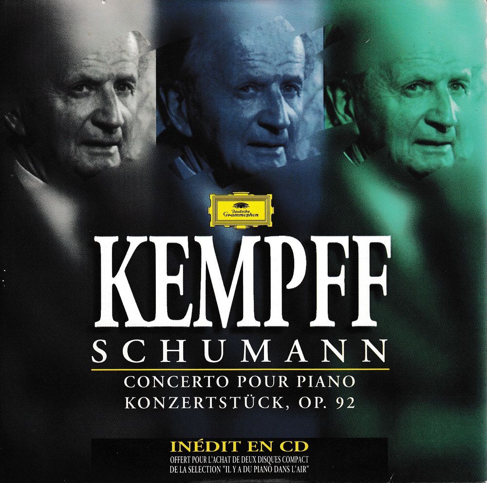 CD Kempff Schumann Concerto Piano - Objet Publicitaire CD et vinyles