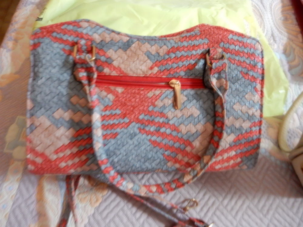 sac multicolore tress&eacute; Maroquinerie