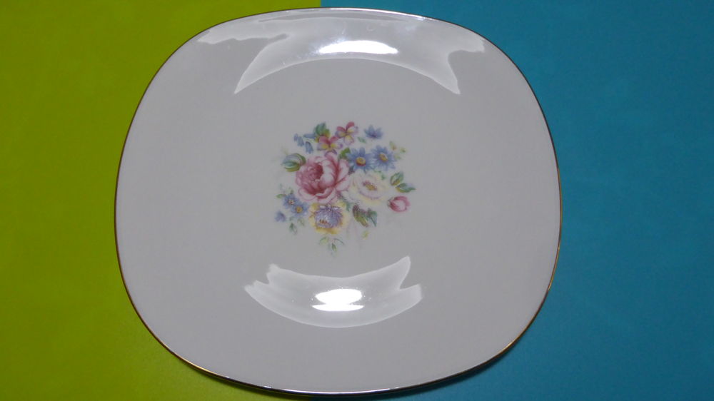 Plat carr&eacute; Limoges Décoration
