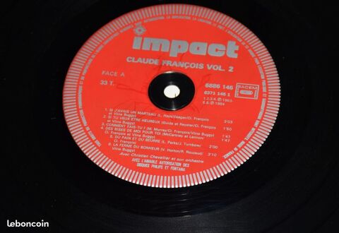 CLAUDE FRANCOIS - IMPACT 1962 - 4 DISQUES SANS POCHETTE 5 Roissy-en-Brie (77)