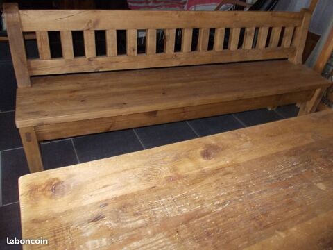 Banc vieux bois pin massif 150 Cardet (30)