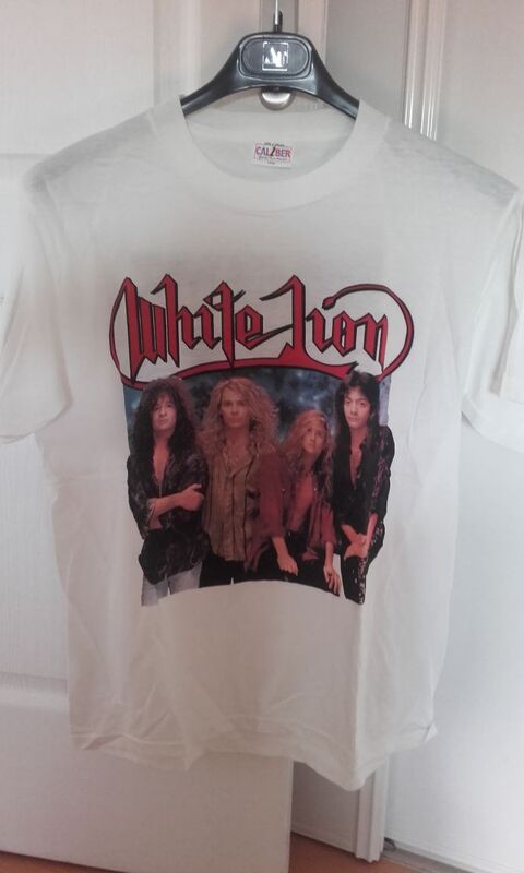 T-Shirt : White Lion - Big Game European Tour 1989 - Taille 220 Angers (49)
