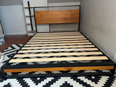 lit sommier 140 X 190 avec �tag�re murale 120 Noisiel (77)