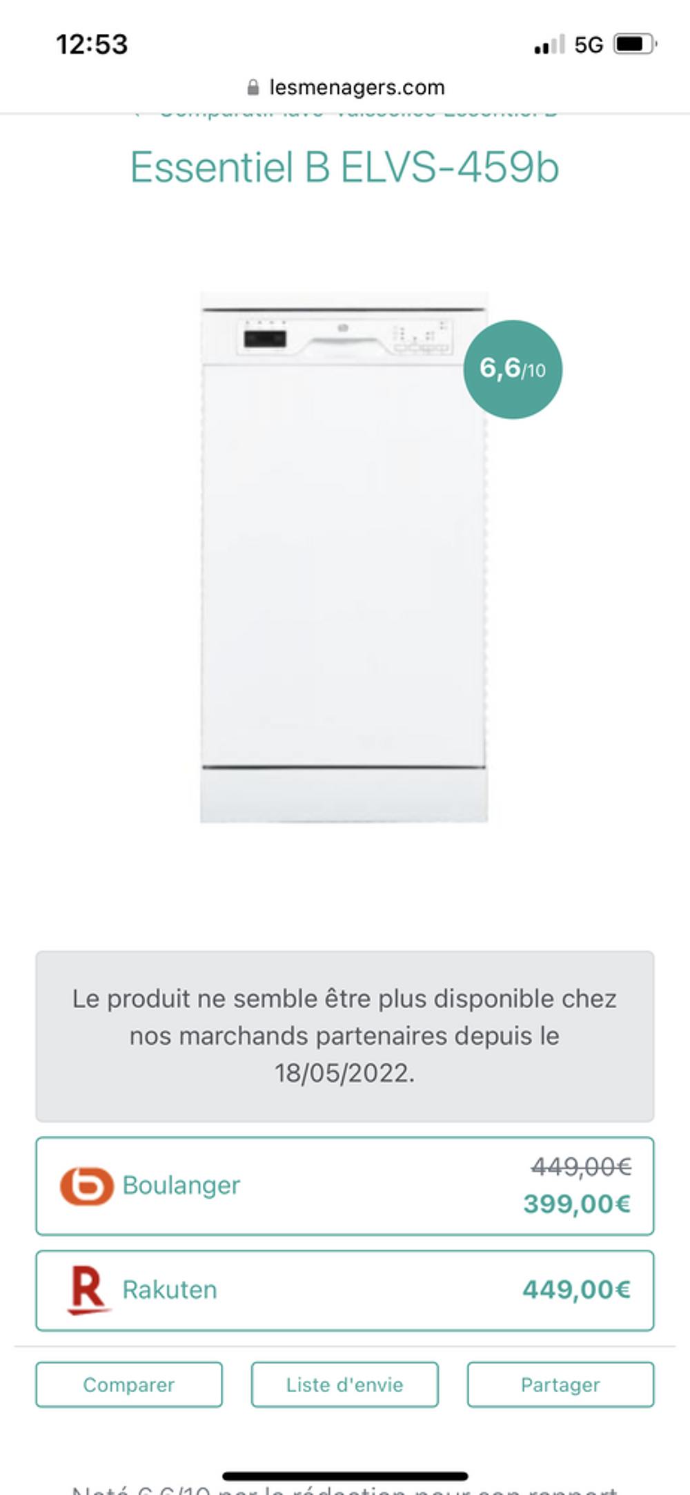 lave vaisselle 45cm Electroménager