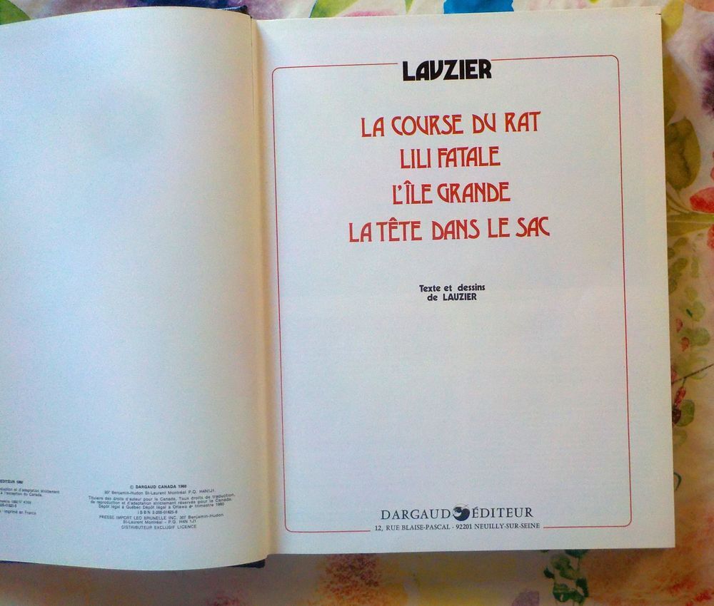 LAUZIER L'Int&eacute;grale T2 Ed. Dargaux Livres et BD