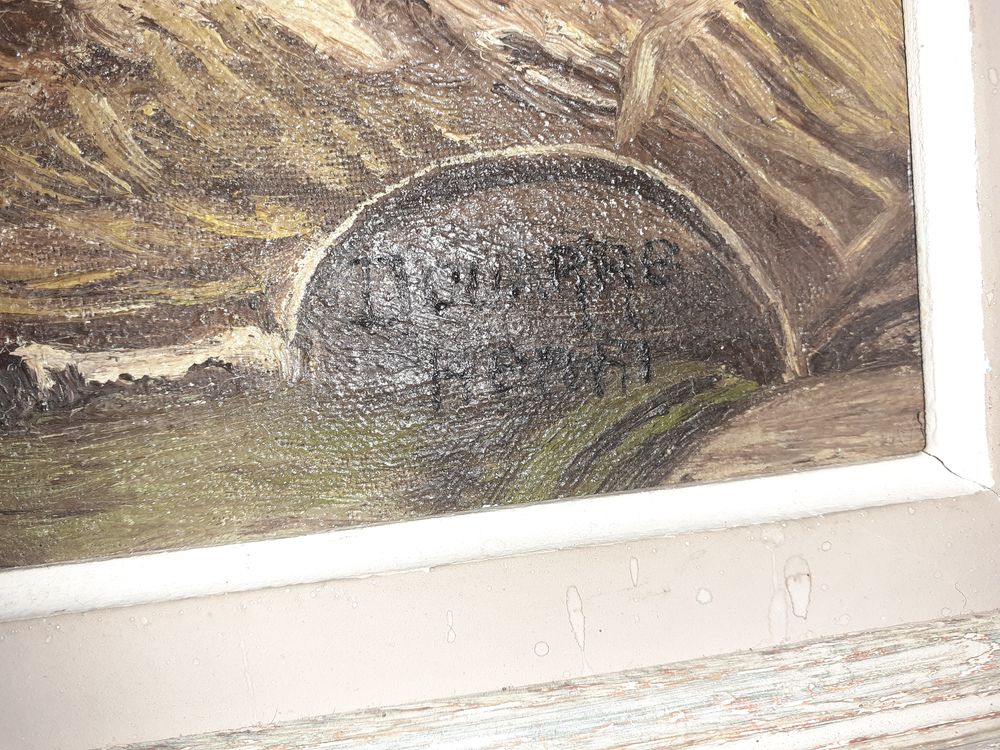 peinture ancienne sur toile Décoration