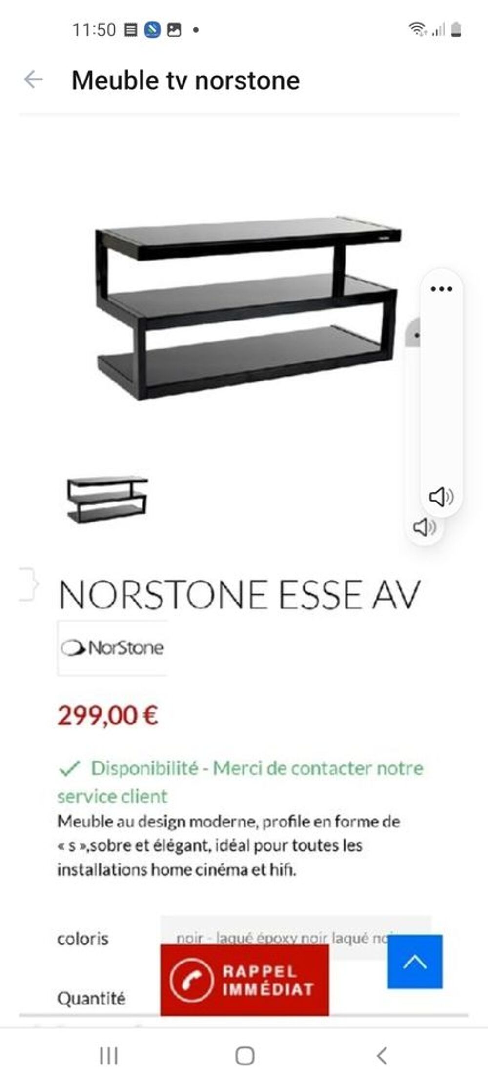meuble tv norstone tr&egrave;s bon &eacute;tat Meubles
