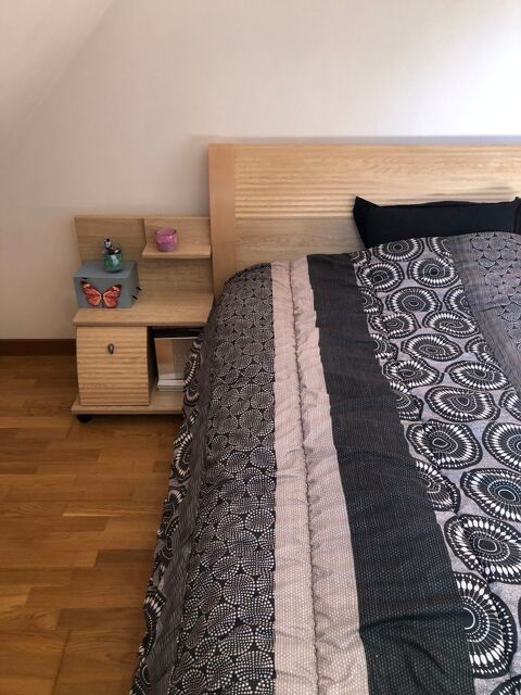 Lit avec table de nuit coulissante 100 Arras (62)