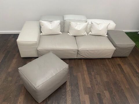 
: CANAPE CUIR GRIS DEGRADE ROCHE BOBOIS 1990 Cachan (94)