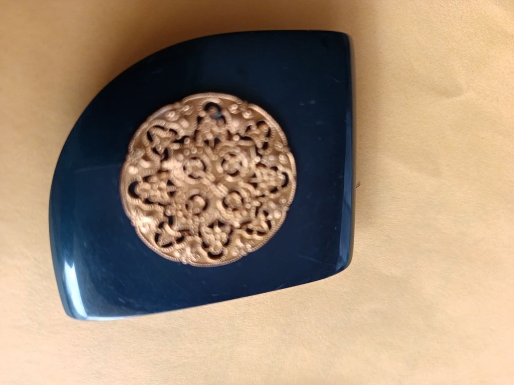 Fermoir de Prestige XXL Motif Dor&eacute; en Relief 5 cm - N&deg;5 