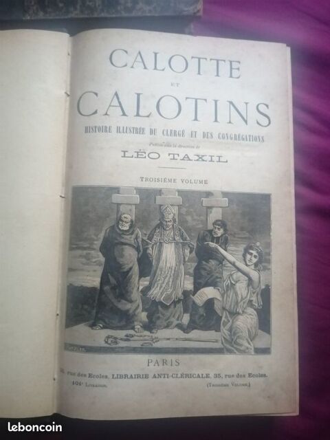 Calotte et calotins leo Taxil histoire illustré du clergé Sarzeau (56)