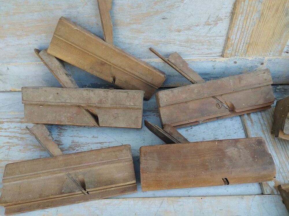 Lot Rabots Menuisier Bouvet Menuiserie Outil Ancien 