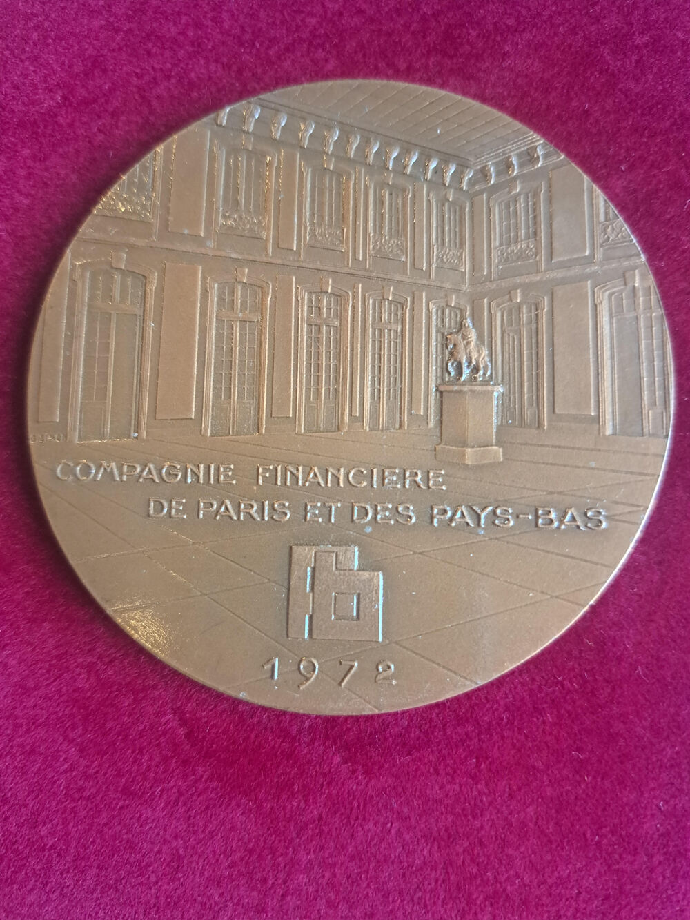 1972 medaille banque Parisbas 