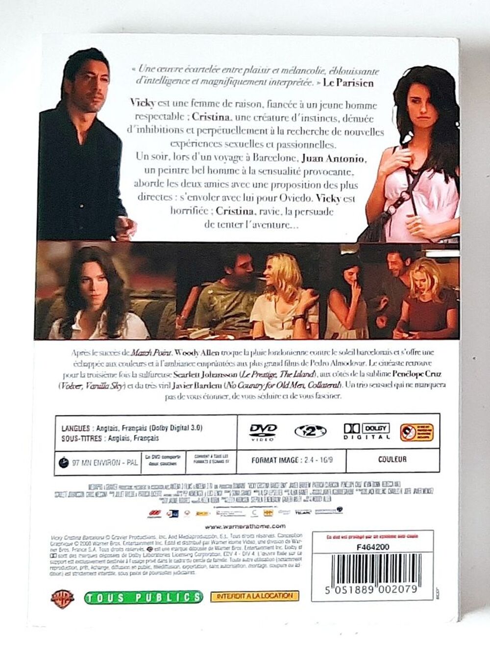 Vicky Cristina Barcelona ? Film de Woody Allen. 1xDVD DVD et blu-ray