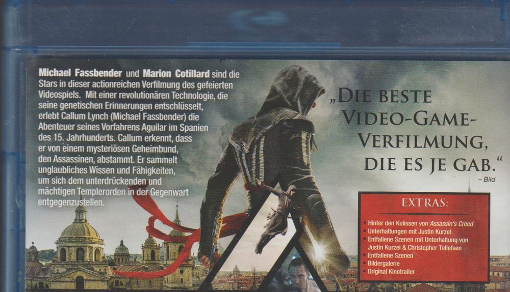 ASSASIN'S CREED BLU-RAY DVD et blu-ray