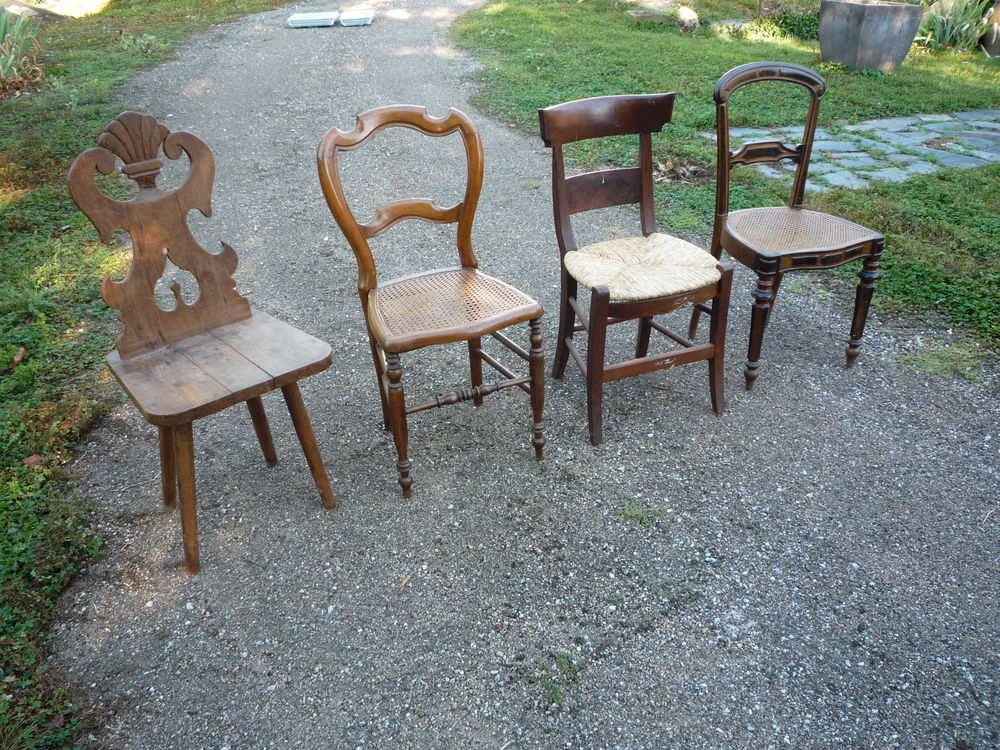 Chaise cann&eacute;e d&eacute;co/bois esprit haute &eacute;poque Meubles