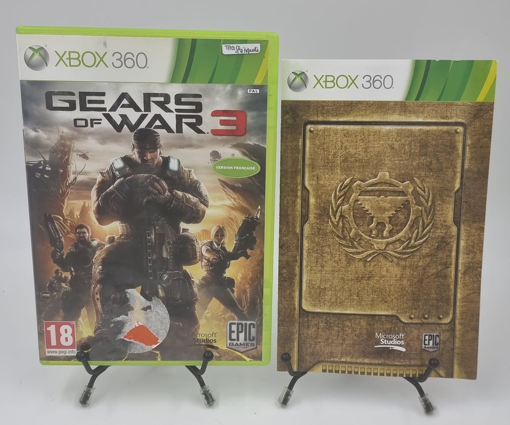 Jeu Xbox 360 Gears of War 3 en boite, complet (trace d'&eacute;tiqu Consoles et jeux vidéos