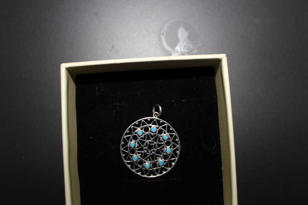 Pendentif argent /turquoise Bijoux et montres