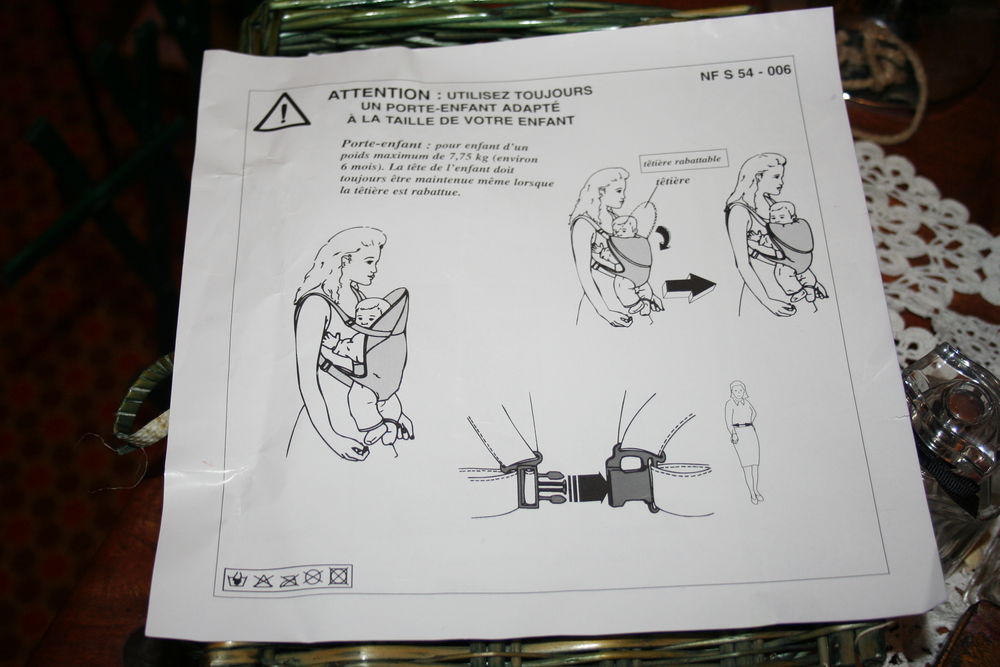 Porte B&eacute;b&eacute; Ventral Puériculture