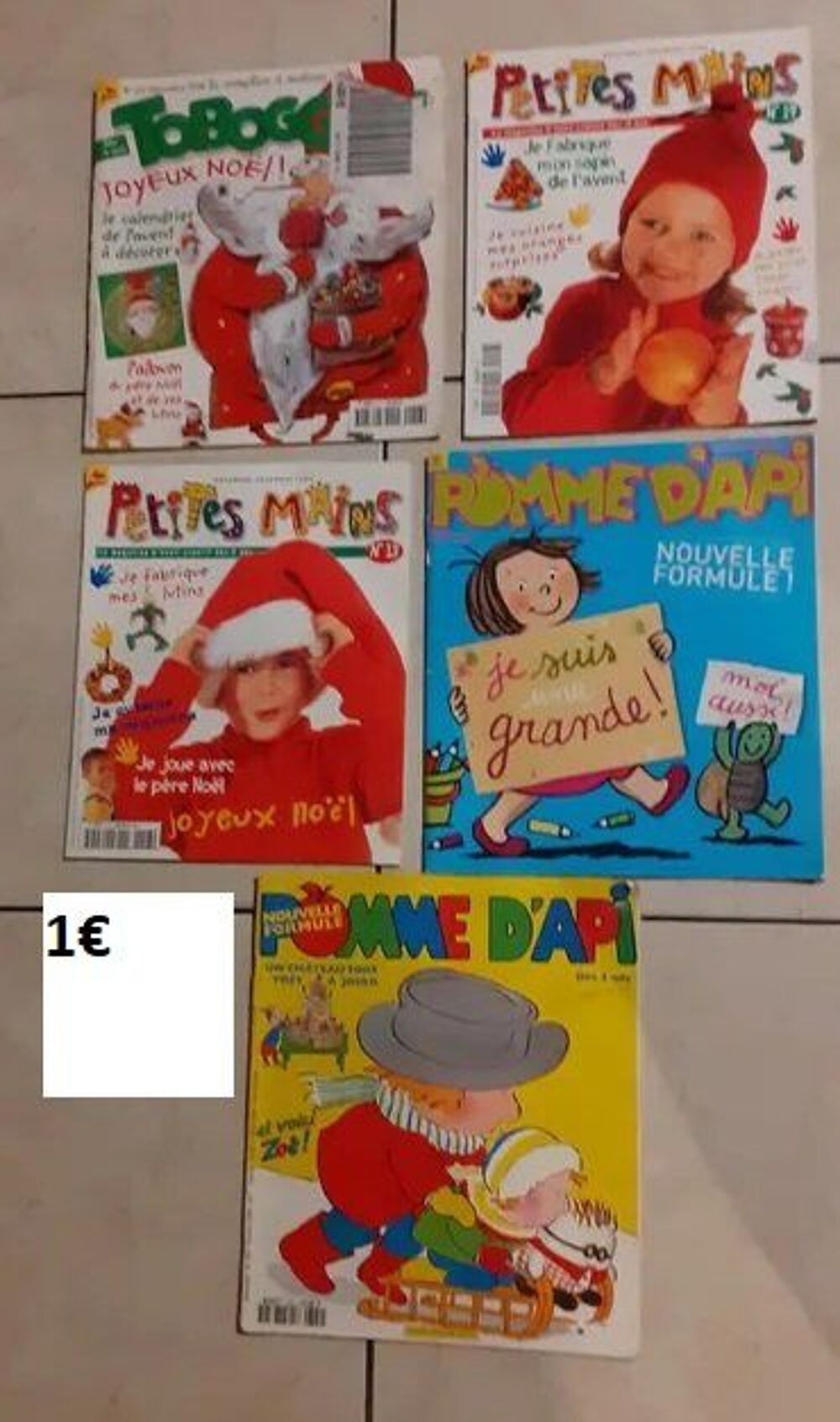 5 magazines enfant 1€ au choix
pas d'envoi Livres et BD