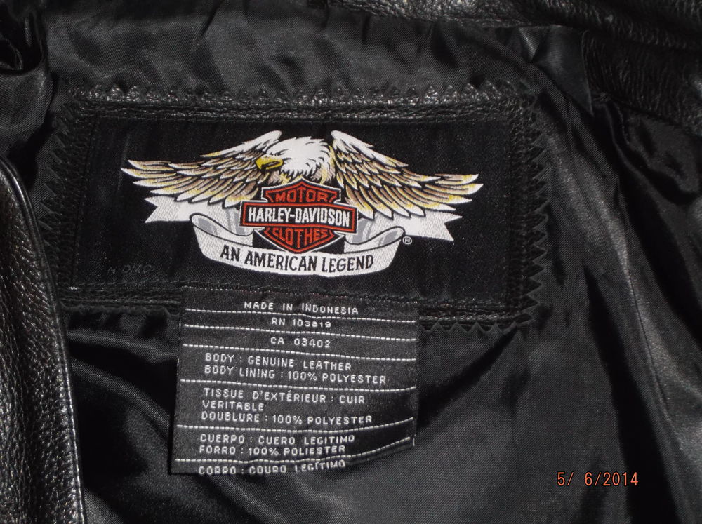 Blouson Harley Davidson type Perfecto Vêtements