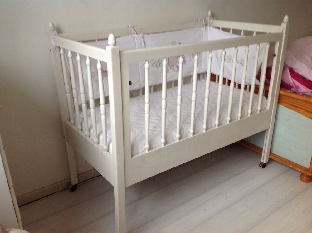 LIIT BB ET ENFANT JUSQU'A 4 ANS 129X66 BOIS LAQUE BLANC Meubles